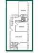 2 Bedrooms, one Bath